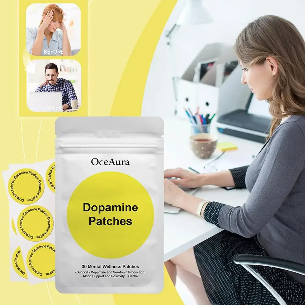 Dopamine Mental Wellness Patches - Mood & Focus Support (30pcs) - Rami Wellness Talk