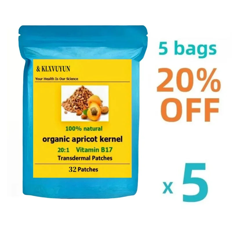 Organic Bitter Apricot Vitamin B17 Transdermal Patches Easy to Use Made in USA - Rami Wellness Talk
