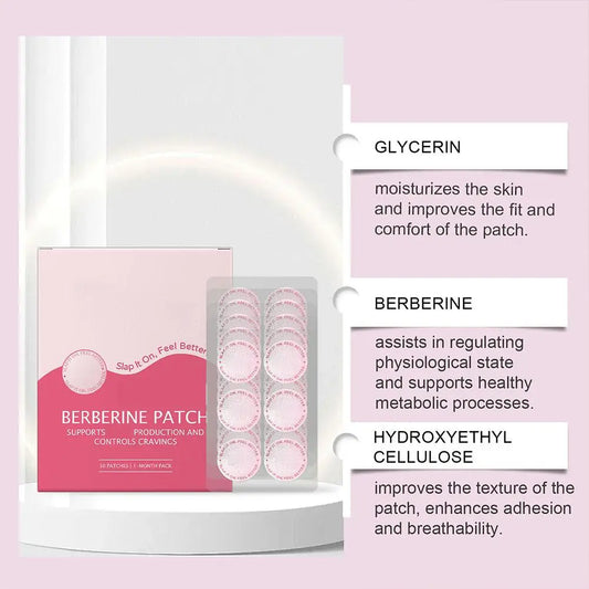 GLP-1 Patches Body Care Patch Support For Women & Men,Natural Ingredients Mild Self Adhesive Patch For Energy(30 Counts/Bag)