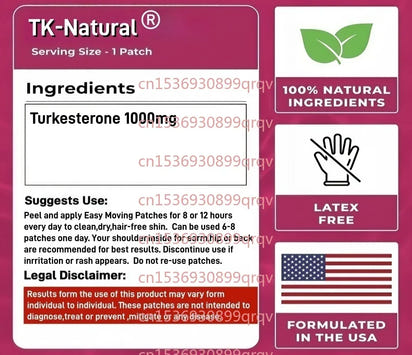 30 Patches Turkesterone Transdermal Patches - Promotes Endurance, Muscle Growth - Rami Wellness Talk