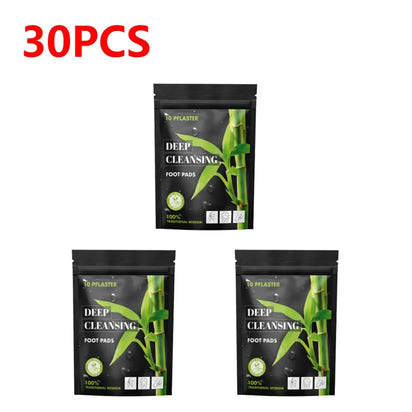 Bamboo Charcoal Detox Foot Patches - Natural Toxin Removal & Stress Relief (10pcs) - Rami Wellness Talk