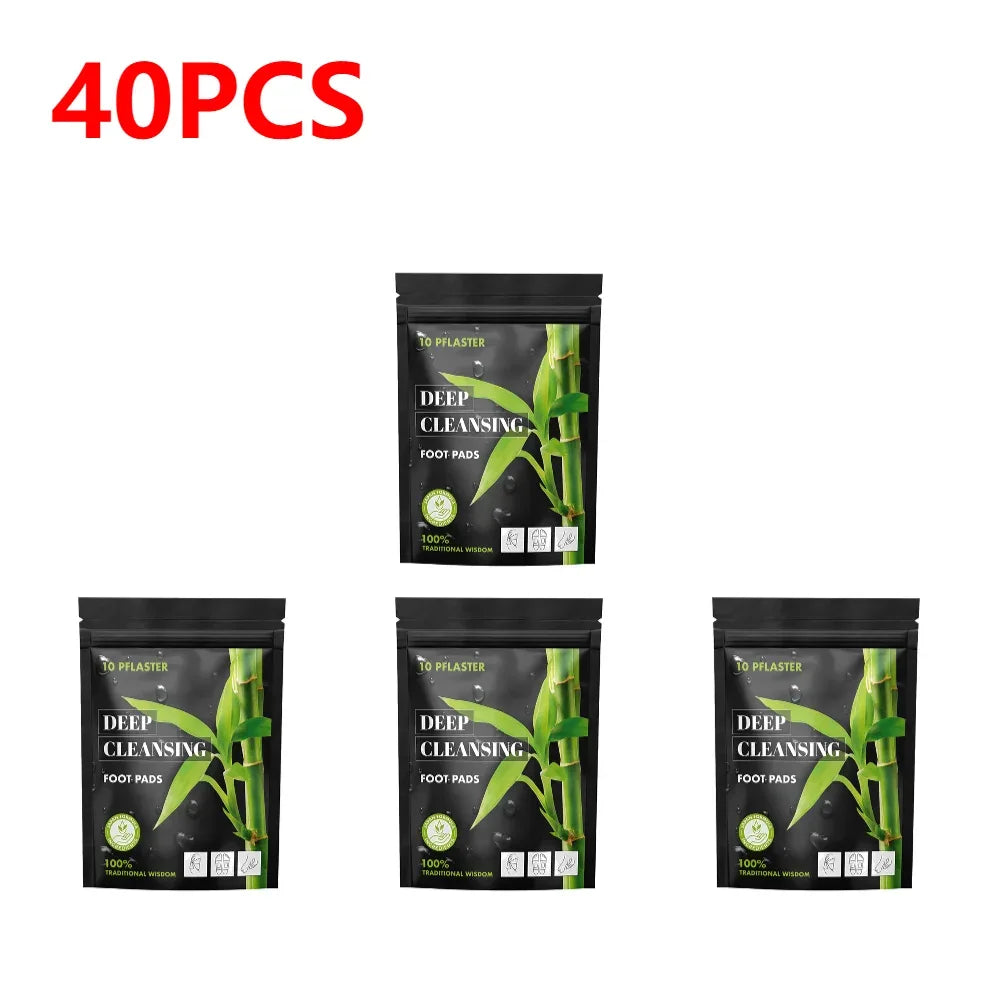 Bamboo Charcoal Detox Foot Patches - Natural Toxin Removal & Stress Relief (10pcs) - Rami Wellness Talk