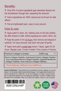 Collagen Peptides Types I, Ii, Iii, V, X 5,000mcg Patch Anti-aging Skin Transdermal Patches - Rami Wellness Talk