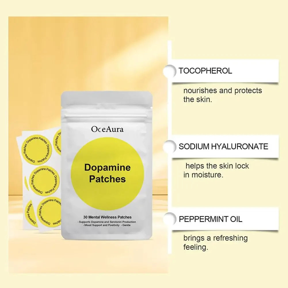 Dopamine Mental Wellness Patches - Mood & Focus Support (30pcs) - Rami Wellness Talk