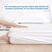 MAXSHARER Earthing fitted sheet Organic cotton with Conductive silver fiber Grounding bed sheet Fitted sheet for Nature Wellness - Rami Wellness Talk