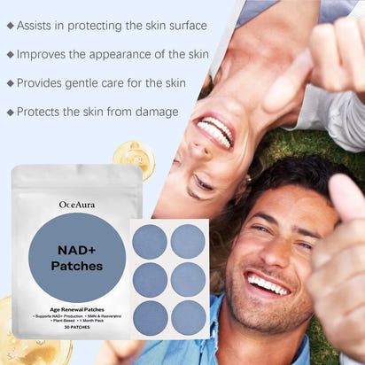 NAD+ Energy Boost Patches - Anti-Aging Cell Regeneration Support (30pcs) - Rami Wellness Talk