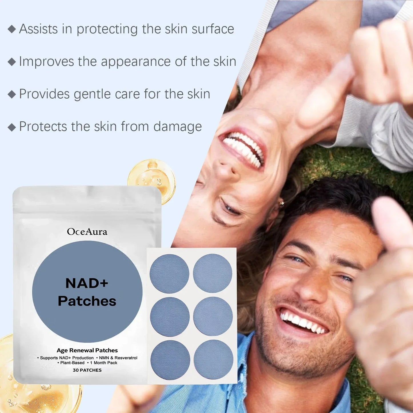 NAD+ Energy Boost Patches - Anti-Aging Cell Regeneration Support (30pcs) - Rami Wellness Talk