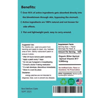 Organic Bitter Apricot Vitamin B17 Transdermal Patches Easy to Use Made in USA - Rami Wellness Talk