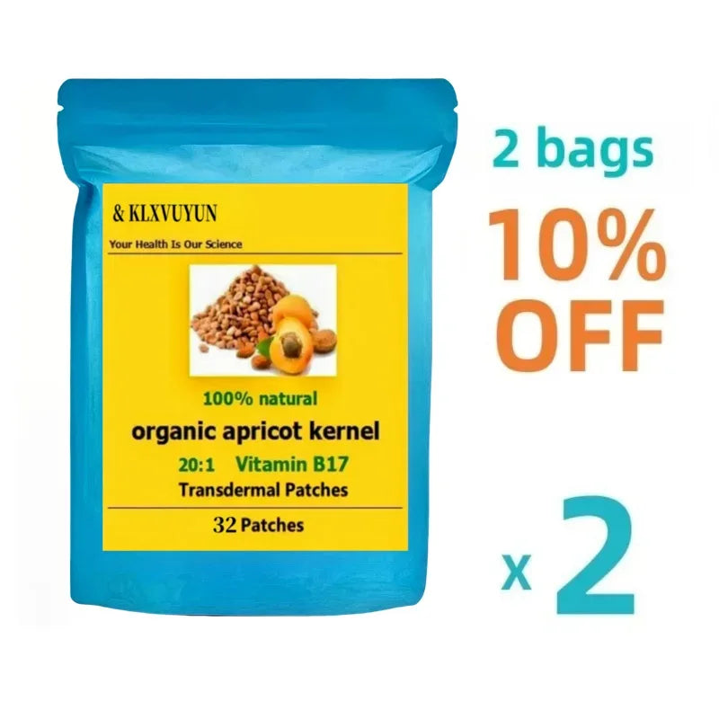 Organic Bitter Apricot Vitamin B17 Transdermal Patches Easy to Use Made in USA - Rami Wellness Talk