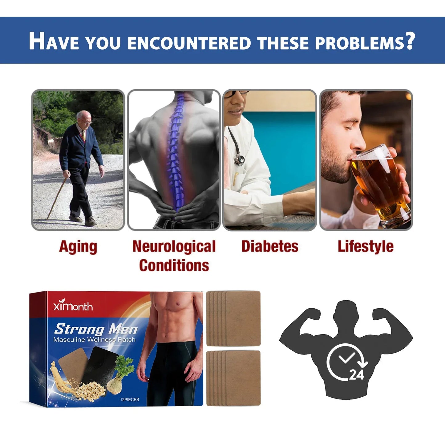 Prostatitis Prostate Treatment Patch Last Erection Improving Sexual Function Prolong Sex Time Man Urological Kidney Care Sticker - Rami Wellness Talk