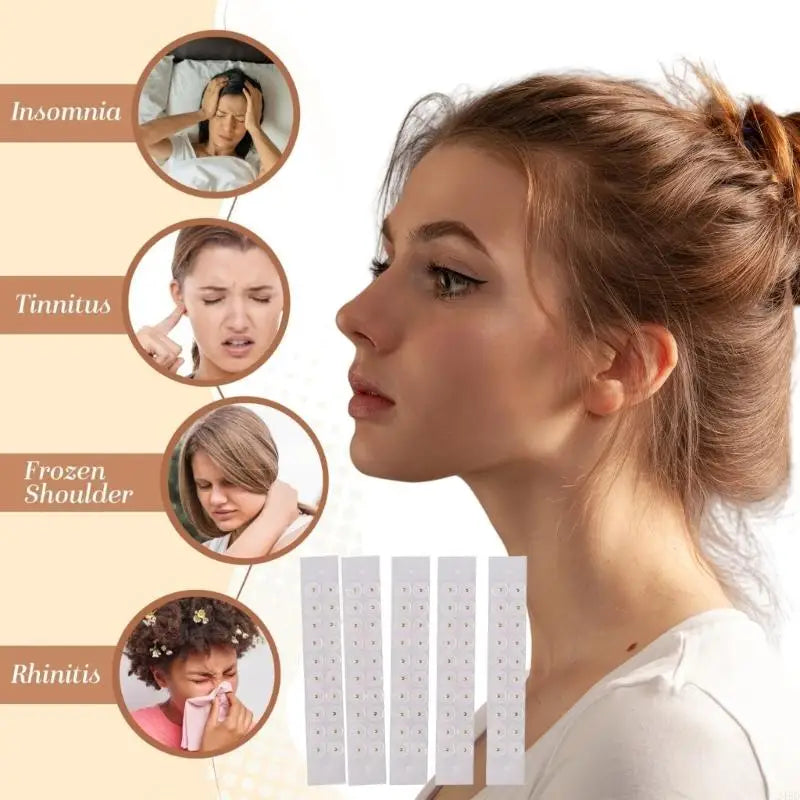 100Pcs Ear Care Seed Auricular Ear Sticker Massager Clear Ear Point Sticker 24BD