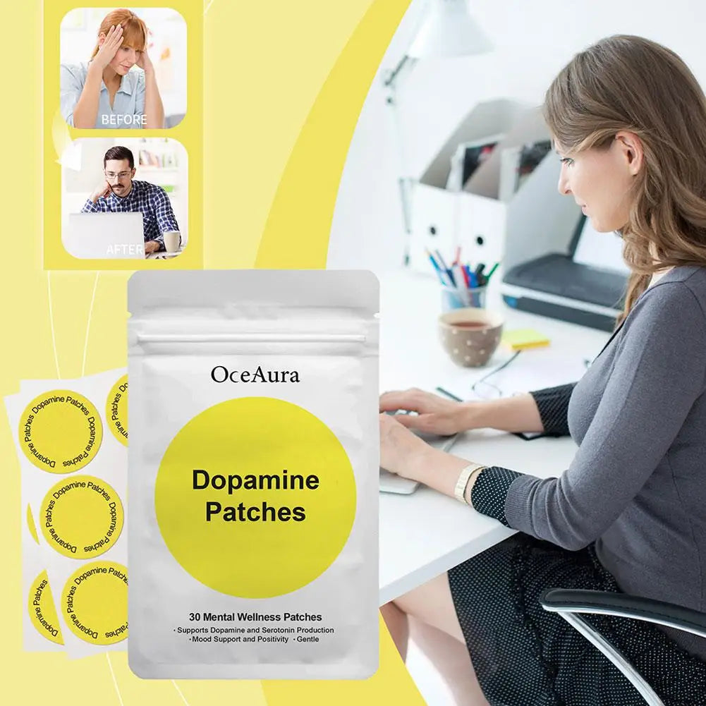 Dopamine Fat Patch 30 Mental Wellness Patches Support Dopamine And Serotonrn Production Improve Mood And Concentration Gentle