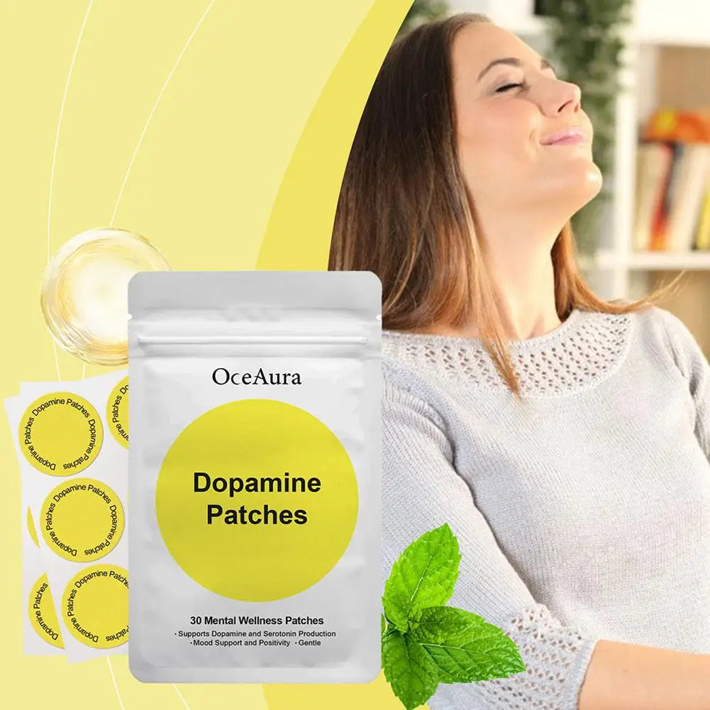 Dopamine Fat Patch 30 Mental Wellness Patches Support Dopamine And Serotonrn Production Improve Mood And Concentration Gentle
