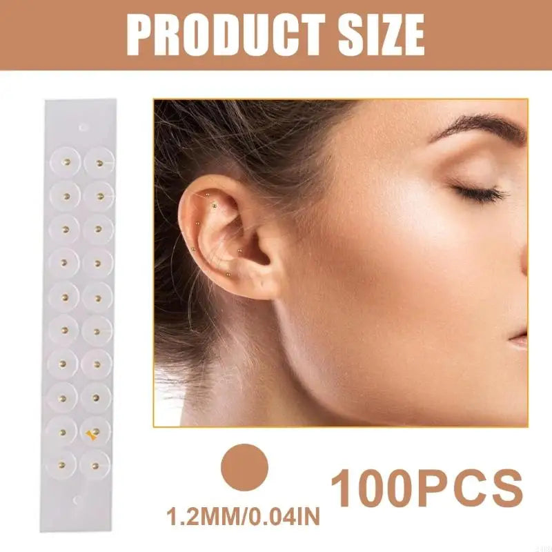 100Pcs Ear Care Seed Auricular Ear Sticker Massager Clear Ear Point Sticker 24BD