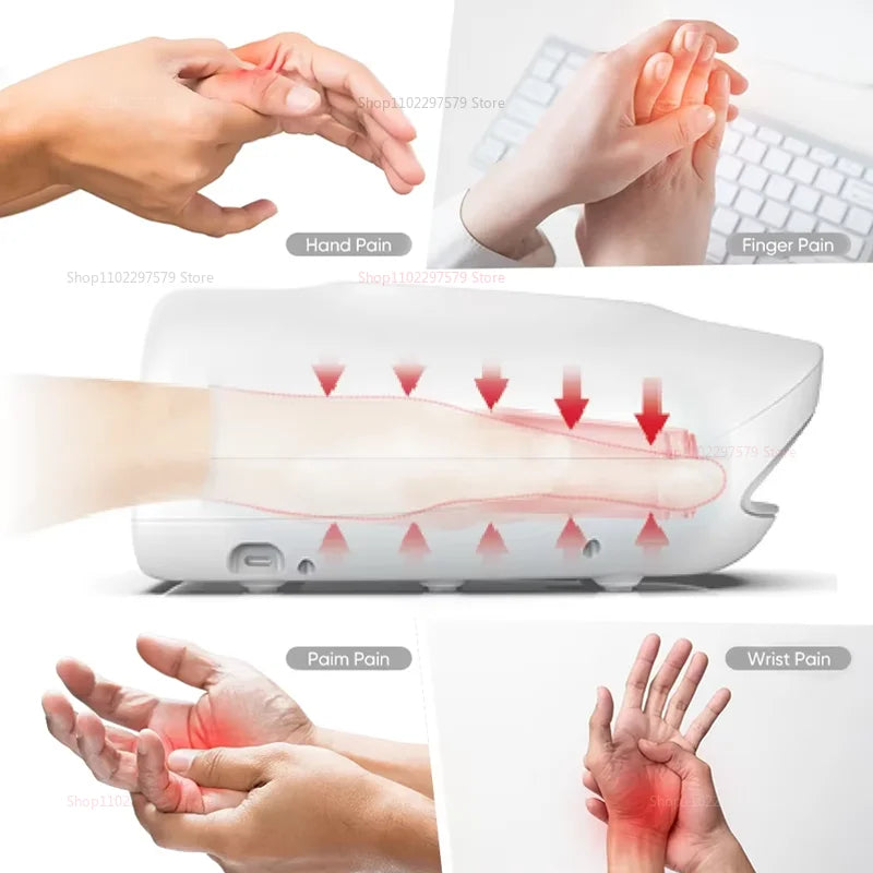 Massager Electric Hand Massager Vibration Hot Compress Multifunctional Massage Wrist Hand Joint Pain Massage Portable Massager