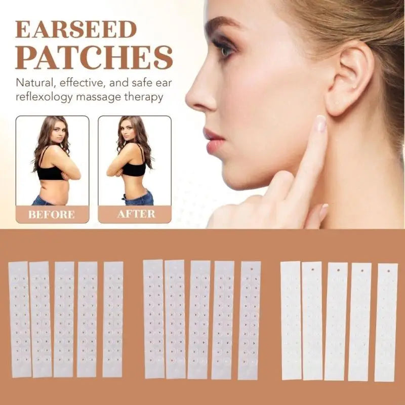100Pcs Ear Care Seed Auricular Ear Sticker Massager Clear Ear Point Sticker 24BD