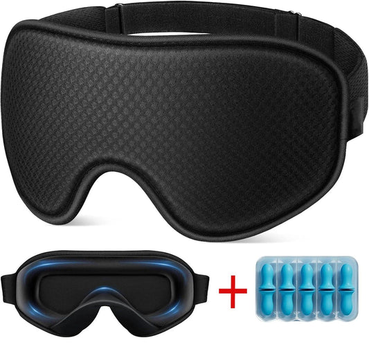 Sleep Mask ,Blackout Eye Masks for Sleep - 3D Breathable Soft Comfortable Eye Mask for Sleeping- Adjustable Night Masks - Rami Wellness Talk